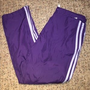 Purple Windbreaker Adidas Sweatpants